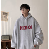Bonsir Spring And Autumn Teenagers Hooded Large Size Coat Trend Hoodie Men, Gray, Black, White S-5XL