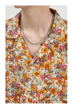 Bonsir Summer Hawaii Shirt For Men Short Sleeve Casual Loose Fashion Holiday Tops Couple Style Floral Print Colorful Beach Retro Blouse