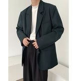 Bonsir Men's High-quality Casual Suit Jackets Formal Western-style Clothes Loose Black/brown/green Blazers Business Coats S-XL