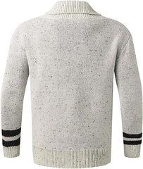 Bonsir Men's Long Sleeve Turtleneck Knit Sweater with Mandarin Collar - Warm and Comfortable Winter Pullover Top