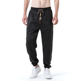 Bonsir Chinese Style Pants Men long Sweatpants Trousers Men Casual Lightweight Spring Summer Men Joggers