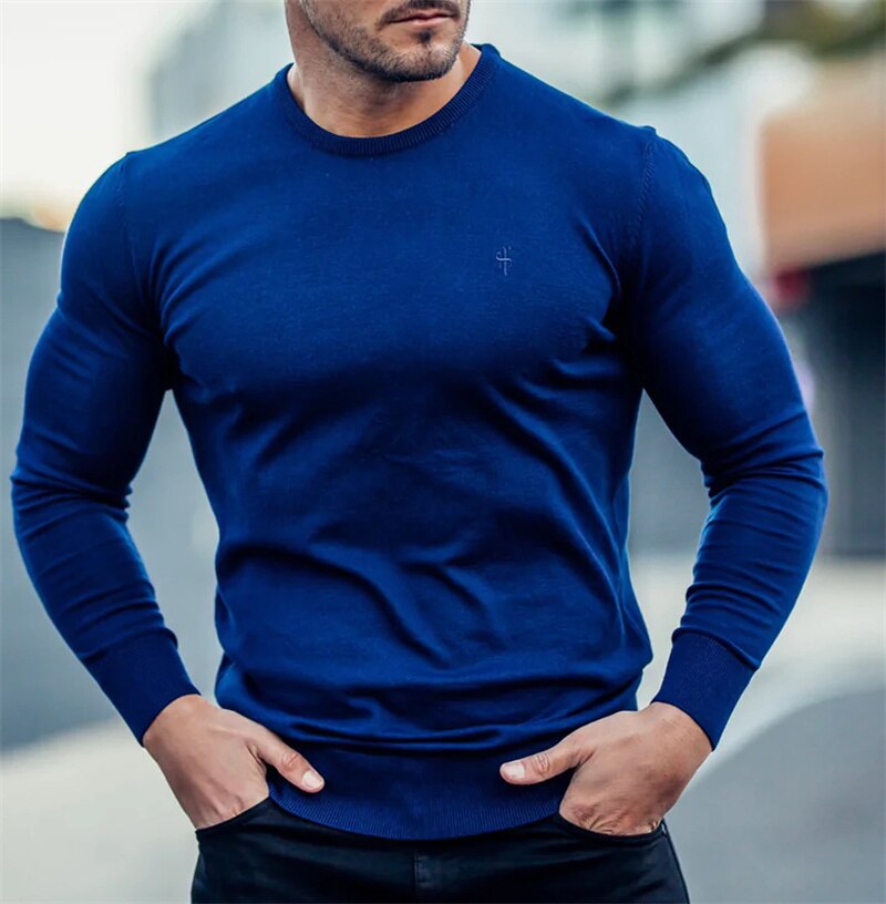 Bonsir Autumn High Quality Fitness Men T-shirt Bodybuilding Slim Shirts O-neck Long Sleeves Cotton Tees Tops Gyms Workout new in