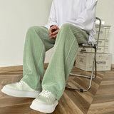 Bonsir Autumn and Winter Pleated Pants Men's Fashion Oversized Loose Straight Wide-leg Pants Streetwear Hip-hop Baggy Casual Pants
