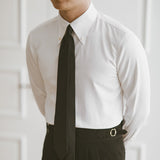 Bonsir Fall Men Business Solid Color Shirt Long Sleeve Slim Fit Hairstylist Shirts Men Office Tuxedo Shirt Social Herren Hemd