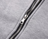 Bonsir Retro Black Grey Sleeve Ruched Stand Zipper Pockets Autumn Jackets for Men Solid Color High Street Oversized Loose Clothes