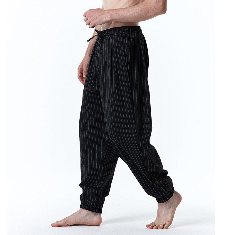 Bonsir Men Pants New Men's Loose Pants Male Casual Fashion Color Pants Trousers Stripe Plus Size Sweatpants