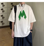 Bonsir Summer new 280g pure cotton men's short sleeved t-shirt trendy couple China-Chic printed loose half sleeve 2023 white t shirt