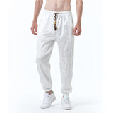 Bonsir Chinese Style Pants Men long Sweatpants Trousers Men Casual Lightweight Spring Summer Men Joggers