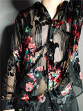 Bonsir High Quality See Through Shirt Transparent  Men Button Up Marriage Shirt Chemise Homme Manche Longue Imiatate Silk Sheer Shirt