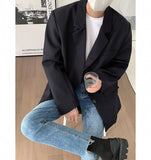 Bonsir Men's High-quality Casual Suit Jackets Formal Western-style Clothes Loose Black/brown/green Blazers Business Coats S-XL