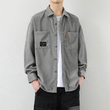 Bonsir Men's Corduroy Long Sleeve Shirts Multicolor Art Style Autumn Korean Shirt Woman Fashion Casual Shirt Coat Quality Clothing
