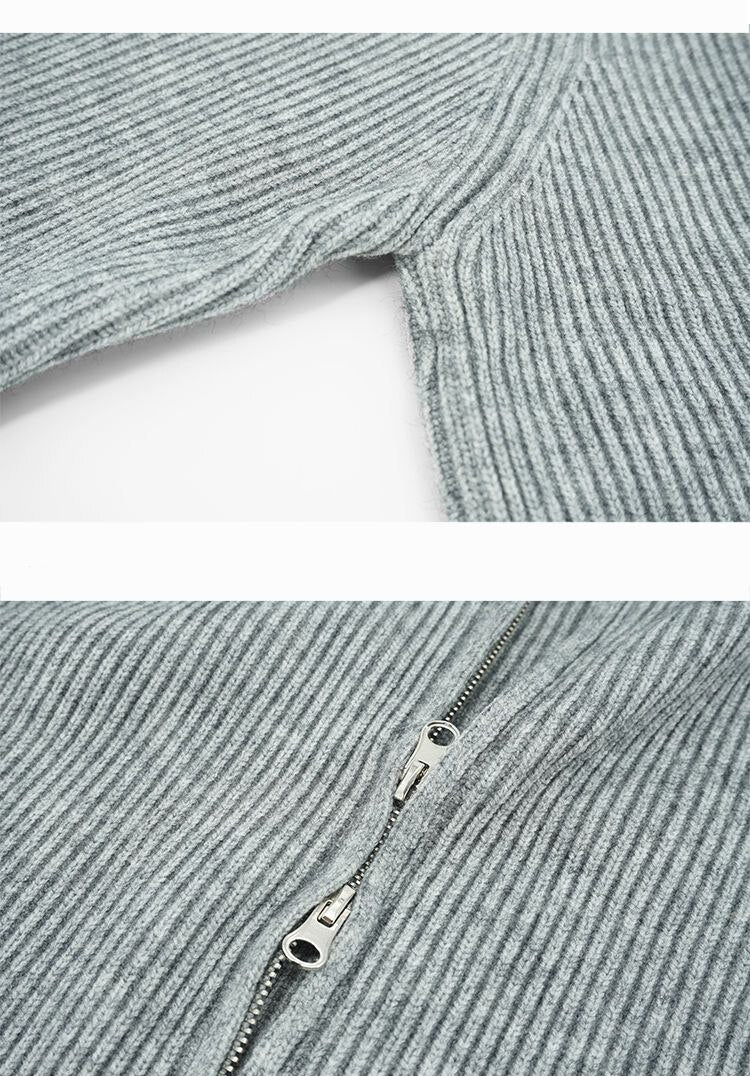 Bonsir Korean Clothes Winter New Mens Cardigan Solid Color Zipper Knitted Sweater Cardigan Men Japanese Casual Simple Sweater