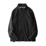Bonsir F1113 Fall Winter Polar Fleece Jackets Classic All-Match Simple Warm Thicken Soft Cotton Stand Collar Zipper Fashion Male Coat