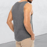 Bonsir Summer Men's Latest Casual Tank Tops Mens Streetwear Knitted Vest Men's Sleeveless Hollow Out Tshirt EU Size