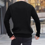 Bonsir Casual Striped Long Sleeve Sweaters Men Autumn Fashion Crew Neck Knitted Pullovers Tops Spring Mens Clothes Vintage Sweater Top