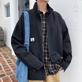 Bonsir High Street New Army Green Men Jackets Harajuku Casual Zipper Man Outerwear Coats Fashion Male Hip Hop Loose Coats