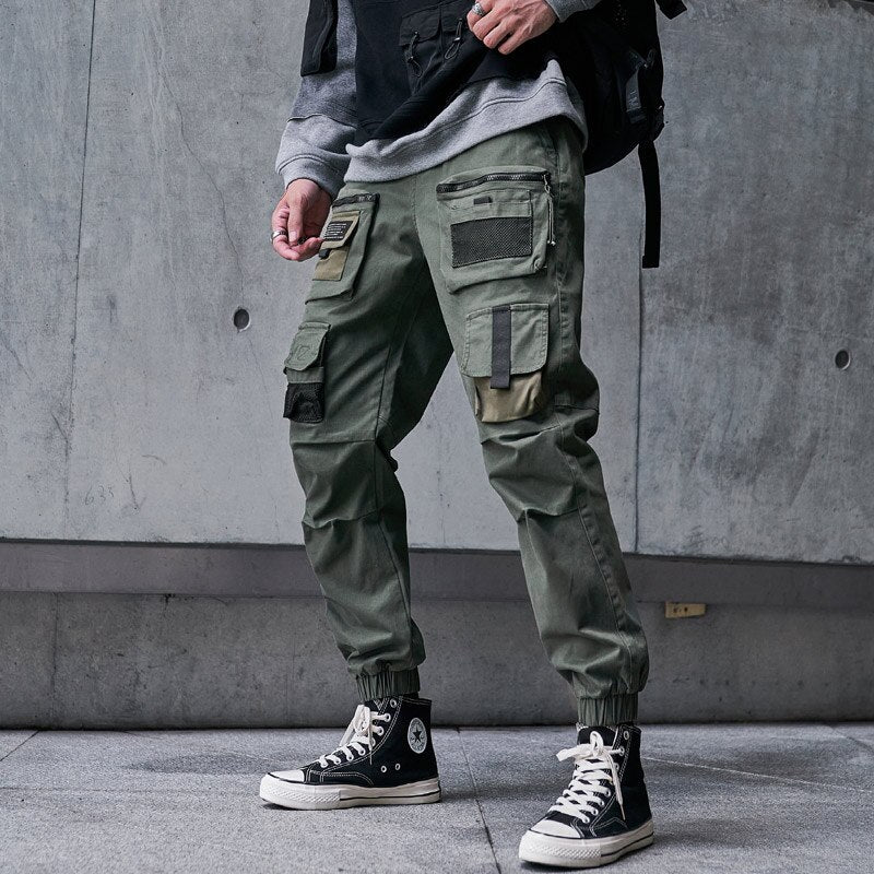 Fashion Men's Cargo Pants Hip Hop Harem Joggers Harajuku Sport Trousers  Pockets