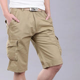 Bonsir Summer Cargo Shorts Men Cool Cotton Casual Loose Short Pants Men's Clothing Comfortable Multi-Pocket Beach Cargo Shorts Q36