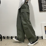 Bonsir Summer Japanese trend wide-leg straight-leg straight-leg pants teenagers all-match casual pants for men and women