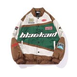 Bonsir Streetwear Letter Print Motorcycle Jacket Men Chaquetas Hombre Hip Hop Vintage Cotton Couples Spring Baseball Jacket Unisex Coat