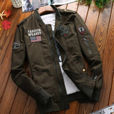 Bonsir Bomber Jacket Men Fashion Casual Windbreaker Jacket Coat Men Spring and Autumn New Hot Outwear Stand Slim Military Embroidery