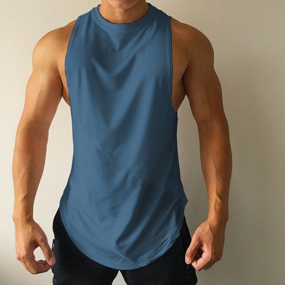 Bonsir Bodybuilding Sport Vest Men Joggers Gyms Fitness Workout Sleeveless Tees Sexy Singlet Summer Casual Loose Tank Tops Undershirt