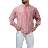 Bonsir Spring and Autumn New Men's Fashion Casual Simple Long-Sleeve Striped Shirt Men Slim Casual High Quality Shirt