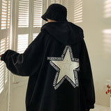 Bonsir Letter Foaming Printing Men's Hooded Cardigan Coat New Fashion Male Loose Zippers Hoodeis Unisex Autumn Jackets