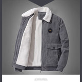 Bonsir Corduroy Winter Coat men Puffer Jacket Autumn And Winter New Korean Style Long Ladies Over-the-knee Cotton Padded Keep Warm