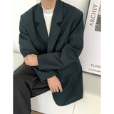 Bonsir Men's High-quality Casual Suit Jackets Formal Western-style Clothes Loose Black/brown/green Blazers Business Coats S-XL