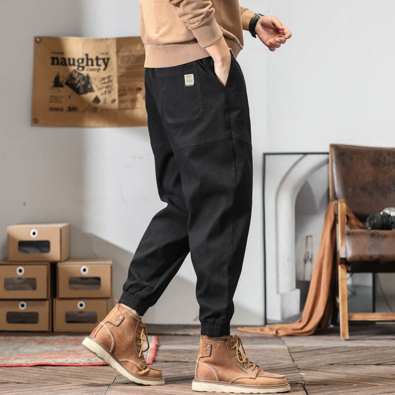 Bonsir American High Street Men's Brand Cargo Pants Loose Fashion Large Size Male Trousers Casual Hip Hop Streetwear