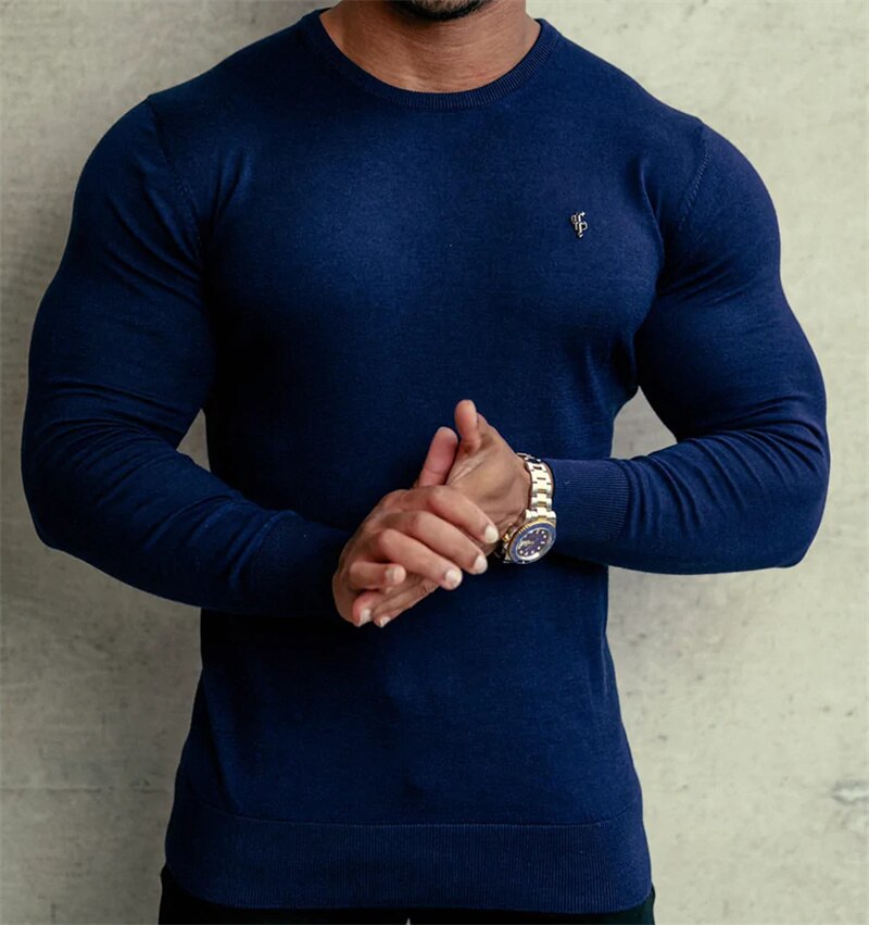 Bonsir Autumn High Quality Fitness Men T-shirt Bodybuilding Slim Shirts O-neck Long Sleeves Cotton Tees Tops Gyms Workout new in