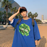 Bonsir Summer Lettuce Printed T-shirts Men Women Oversized Tees Harajuku Casual Short Sleeve T shirt Korean Loose Tops Men Clothing