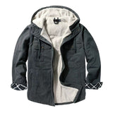 Bonsir Winter Thicken Jacket Warm Men's Solid Color Hooded Plush Paded Man Wool Baseball Casual Clothing Hip Hop Zip Sweatshirts Coats