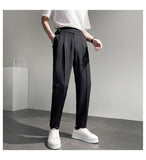 Bonsir Men's Fashion Trend Casual Pants Business Design Cotton Suit Pants Formal White/brown/blue/black Color Trousers M-2XL