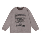 Bonsir High Street Letter Embroidery Suede Sweatshirts for Men and Women Retro Round Neck Pullover Casual Oversize Autumn Winter Hoodie