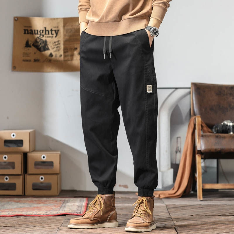 Bonsir American High Street Men's Brand Cargo Pants Loose Fashion Large Size Male Trousers Casual Hip Hop Streetwear