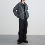 Bonsir Solid Long Pants Men's Fashion Casual Pants Man Spring Summer Fall Loose Pleated Suit Pants Original Trendy Design LGBT Clothing