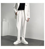 Bonsir Men's Fashion Trend Casual Pants Business Design Cotton Suit Pants Formal White/brown/blue/black Color Trousers M-2XL