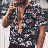 Bonsir Social Shirt Luxury Men's Shirt Casual Fashion Print Short Sleeve T-shirt Summer Loose Tops Tees Lapel Shirts For Men Clothing