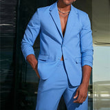 Bonsir Men Casual Turn-down Collar Blazer Jacket Spring Single Breasted Button Male Tops Outwear Audumn Long Slessve Solid Coat Cardiga