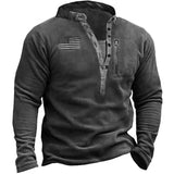 Bonsir Fashion Vintage Men Hoodie Pullover Outwear Solid Men Outdoor Fleece Warm Henley Collar Tactical Zip Pocket Sweatshrt Male Tops