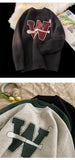 Bonsir Round Neck Thickened Sweater Men's Autumn and Winter New Slouchy Loose Knitwear American Fashion Brand Underlay Sweater Coat