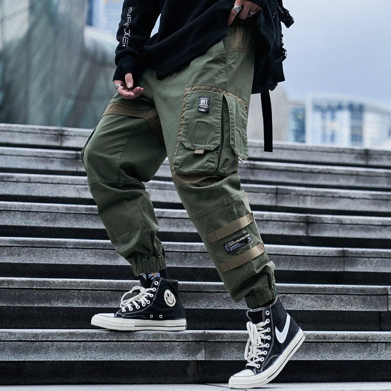 Men's Jogger Pants Y2k Baggy Techwear Cargo Pants Goth Hip Hop