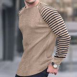 Bonsir Casual Striped Long Sleeve Sweaters Men Autumn Fashion Crew Neck Knitted Pullovers Tops Spring Mens Clothes Vintage Sweater Top
