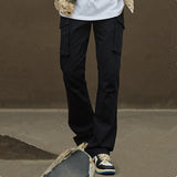 Bonsir New Arrivals Ankle Zipper Solid Hip Hop Men Cargo Jeans Trousers Side Pocket Black Cotton Straight Denim Pants Ropa Hombre