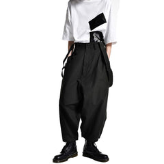 Bonsir  Men's Spring Autumn Wide Leg Pants Overalls Loose Casual Trousers Large Size Suspenders Japanese Dark Y2k Genderless Jumpsuit