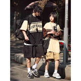 Bonsir Summer Men's Japanese Retro Original T-shirts Loose Round Neck Short Sleeve Tshirt Cotton Clothes Top Blackt Shirts S-2XL