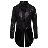 Bonsir Men Shiny Sequin Glitter Embellished Blazer Jacket Men Nightclub Prom Suit Blazer Costume Homme Singers Stage Clothes Tuxedo new