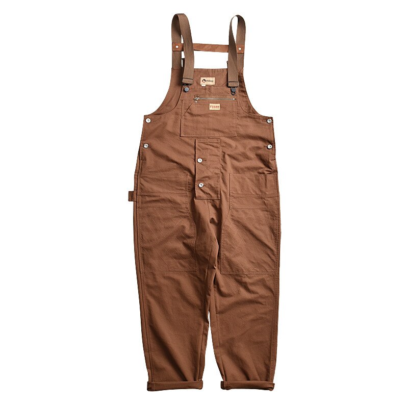 Bonsir Male Japan Harajuku Streetwear Hip Hop Jumpsuit Bib Trousers Overalls Men Women Couple Loose Casual Wide Leg Cargo Pants